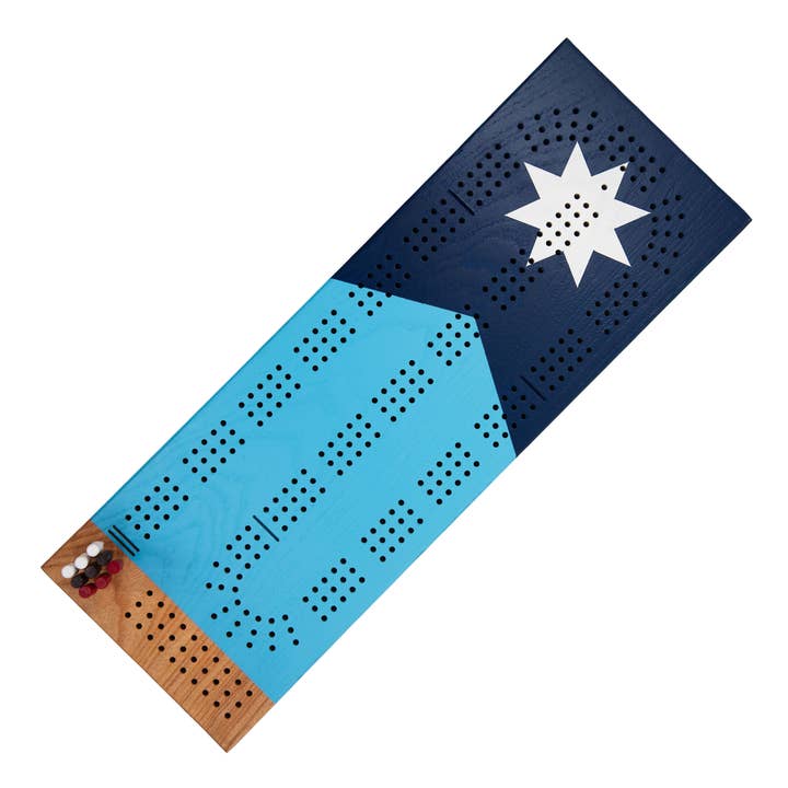 Sanborn Canoe Co. - Wholesale Board Game - Minnesota Flag Cribbage Board