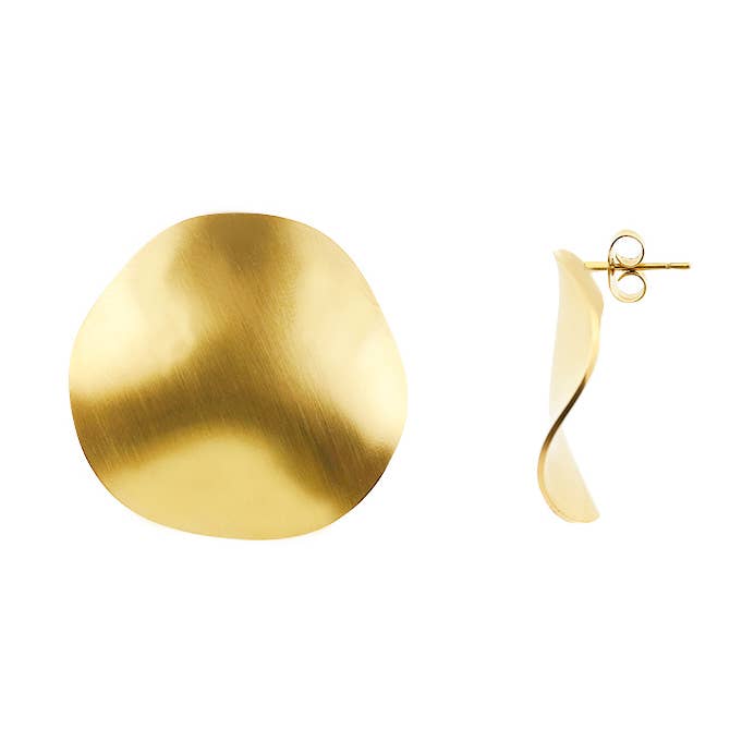 PENDIENTES REDONDOS ARRUGADOS - YY2544C205 para venta al por mayor de AMORINO SRL