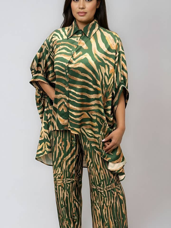 Ensemble de pantalons de détente imprimés - 82797 pour la vente par For Her NYC