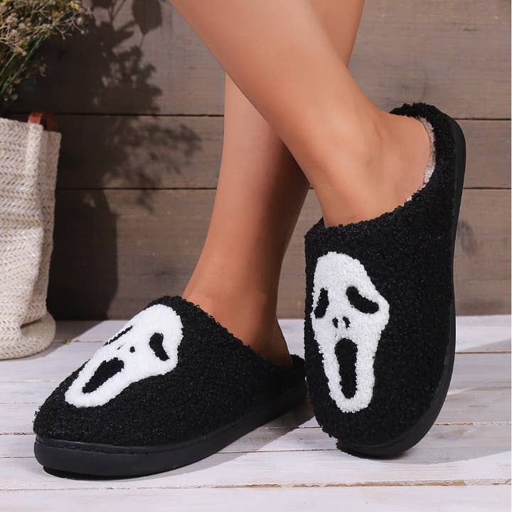 SCREAM Spooky Halloween Themed Slippers - HARO for wholesale on Faire