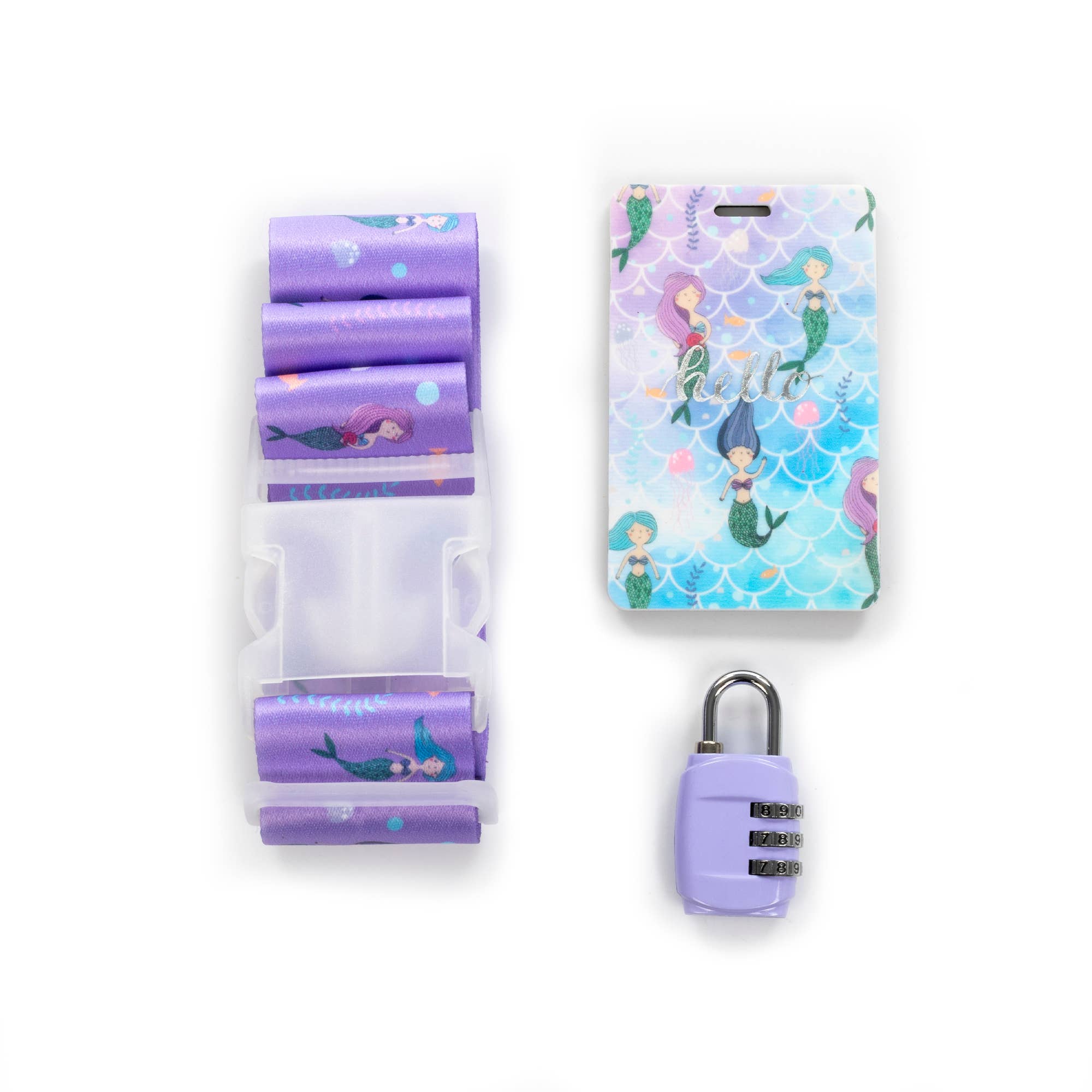 Lilac Luggage security kit Sirens design. for wholesale on Faire0