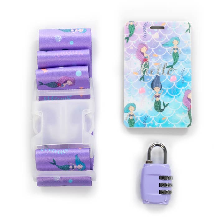 Lilac Luggage security kit Sirens design. for wholesale on Faire0