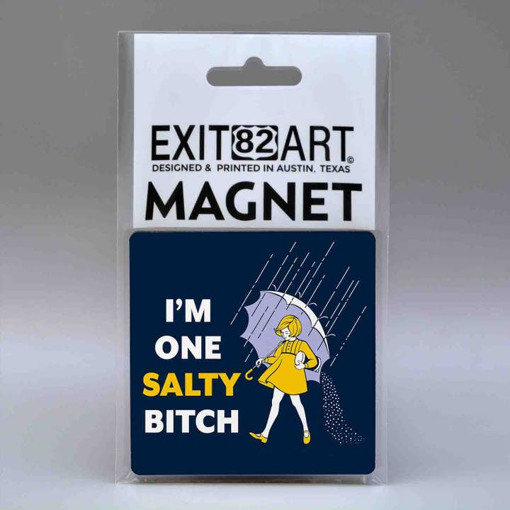 Sou Uma Cabra Salgada - Íman de Frigorífico Quadrado de 3" por atacado de EXIT82ART