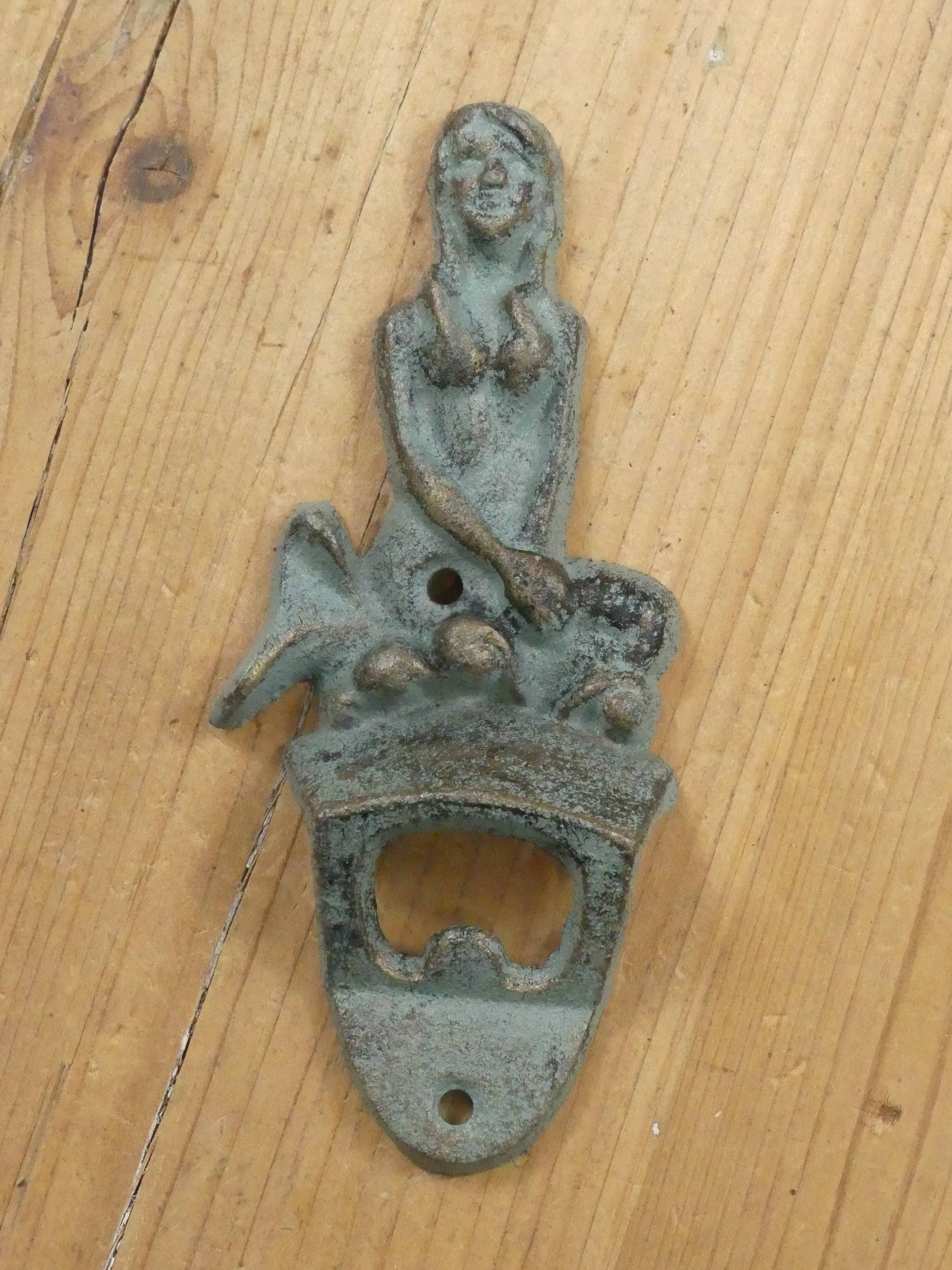 Midwest Craft House - Wholesale Bottle/Wine Opener - CAST IRON WALL MOUNTED MERMAID BOTTLE OPENER1
