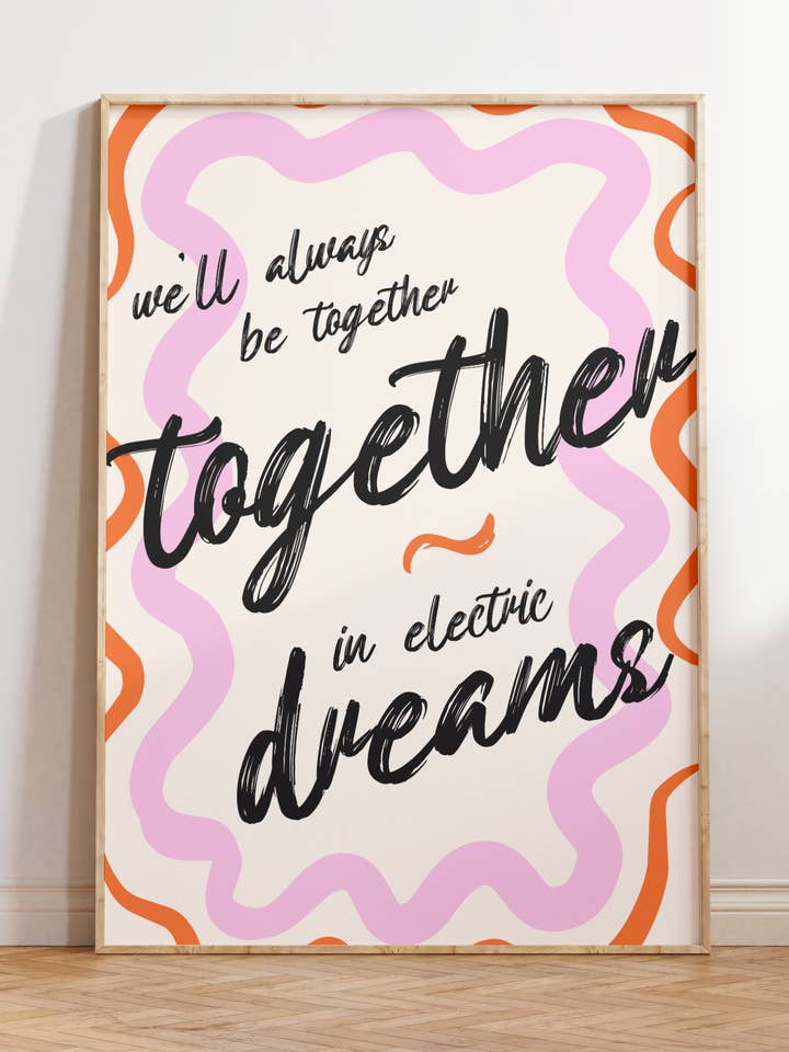 Stampa lirica di una canzone musicale | Poster artistico da parete | Funky Home Decor per la vendita all'ingrosso da parte di By Honey Studios