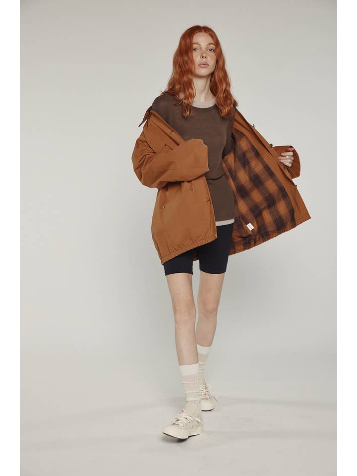 Brown Cotton worker jacket for wholesale on Faire9