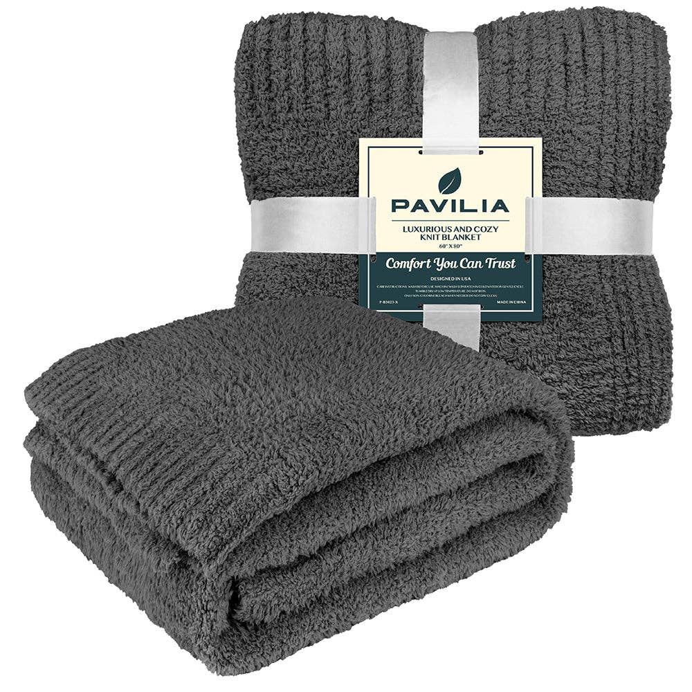 Pavilia – wholesale Throw blanket – Buttery Soft Fluffy Knit Blanket30