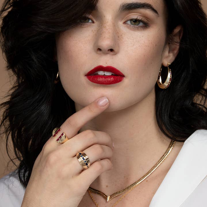 Glamrocks Jewelry - Vente Chevalières - The Edge Anneau - Rubis1