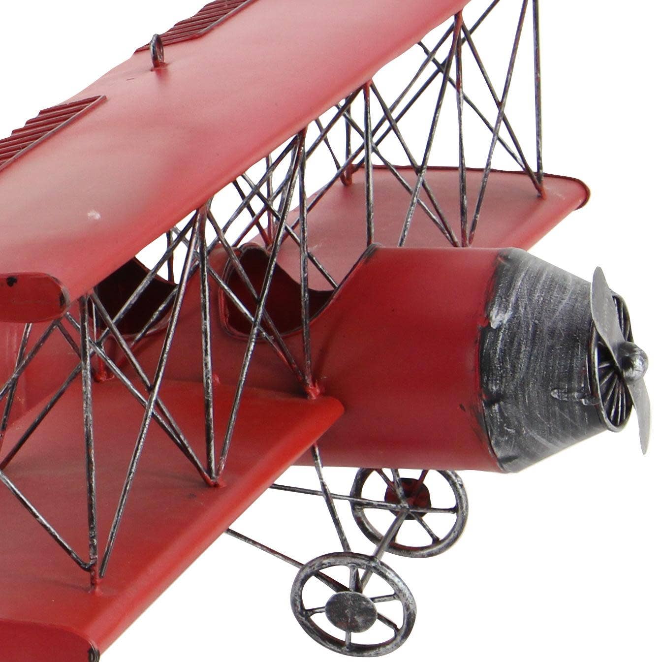 Import Corner – Escultura por atacado – A-69857: AVIÃO DE METAL 28"L, 11"A5