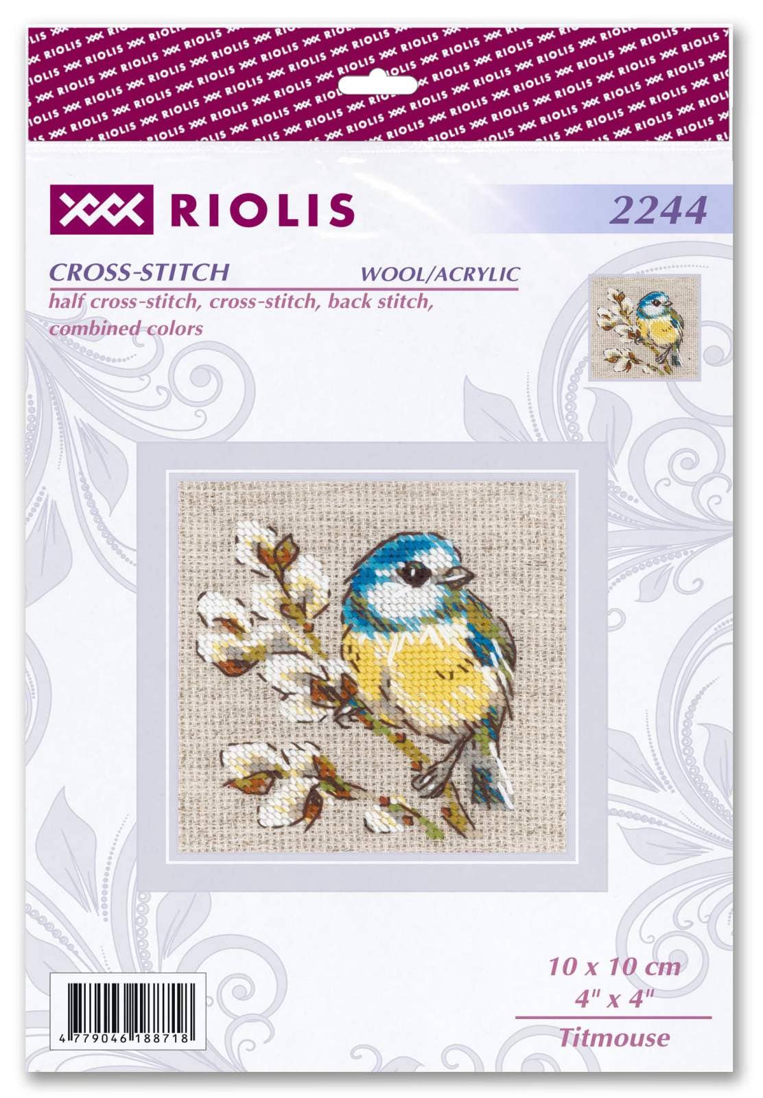 RIOLIS - Wholesale Embroidery/Cross Stitch Supplies - Cross Stitch Kit From Riolis 2244 Titmouse1