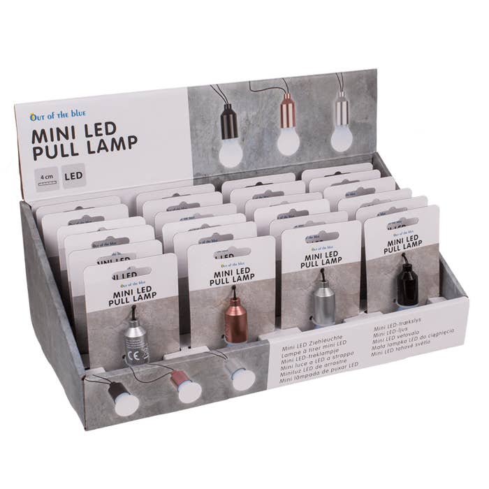 Out of the blue KG - Wholesale Retailer Display - Home & Living - Mini LED pushing lamp, ca. 5 cm, 3 colours ass.,2