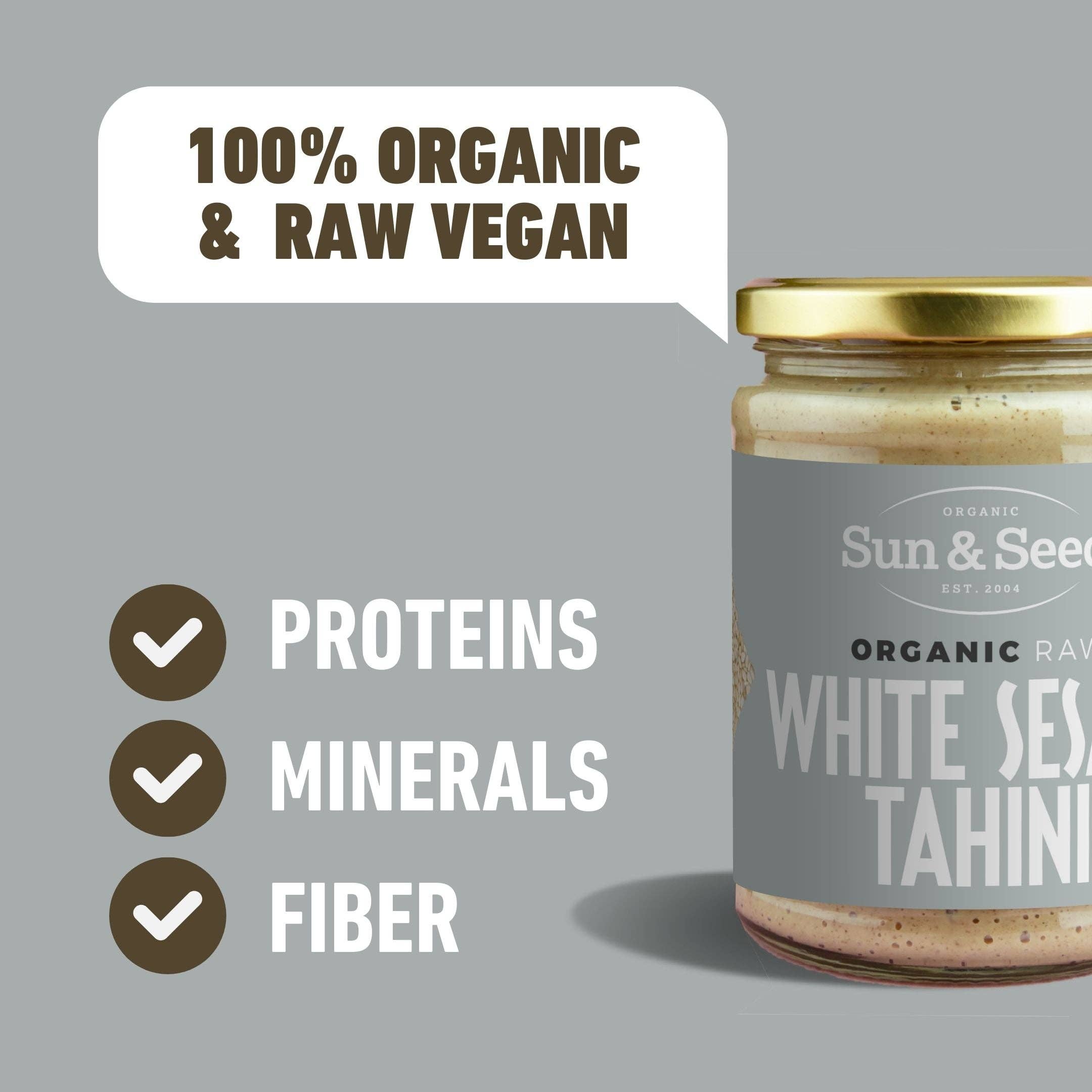 Sun & Seed – wholesale Nötsmör – Ekologisk rå vit sesam Tahini 500g1