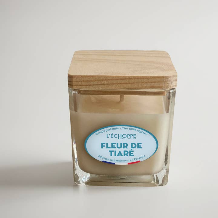 L'Échoppe Buissonnière - Vente Bougie en bocal - Fleur de Tiaré - Bougie parfumée 85g1