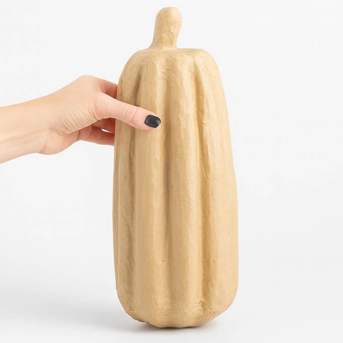 Factory Direct Craft - Wholesale Paper Mache - Paper Mache Tall Skinny Pumpkin -13-1/2" H x 5-1/2" diameter4