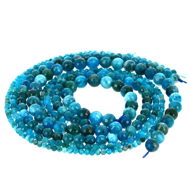 Artisans de Madagascar - Vente Perle - Perles Apatite EXTRA Facettées1