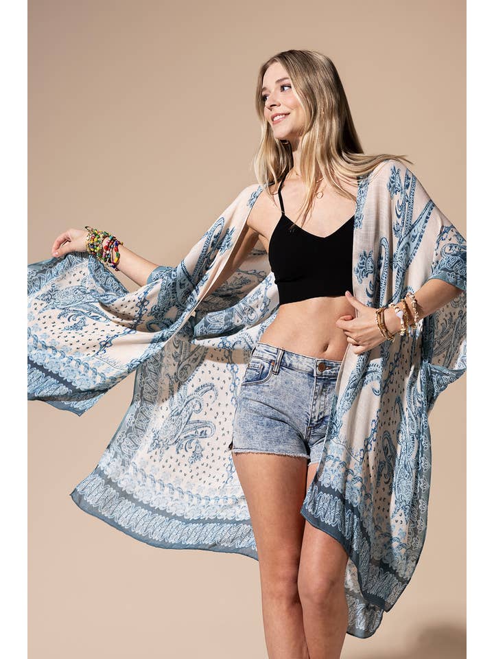 Mycenas Kimono Mykene Paisley de venta al por mayor en Faire