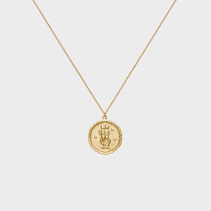 Gemini Astrology Coin Necklace for wholesale by Thesis of Alexandria
