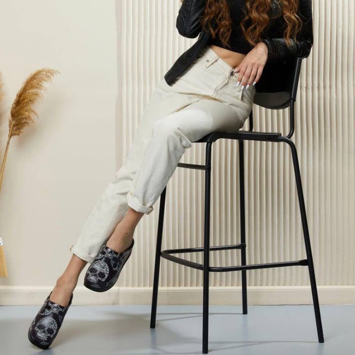 Skull Air Clogx Leather Clogs Slippers for wholesale by UKS UNITED KNACK SYSTEM LTD