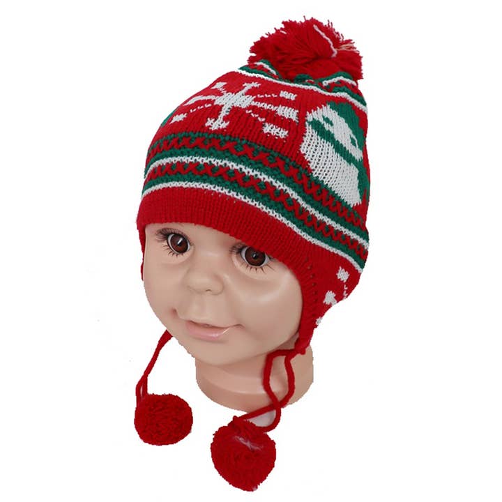 Cap Zone - Wholesale Beanie - Kids - Christmas Feliz Navidad Snowman Kids Beanie