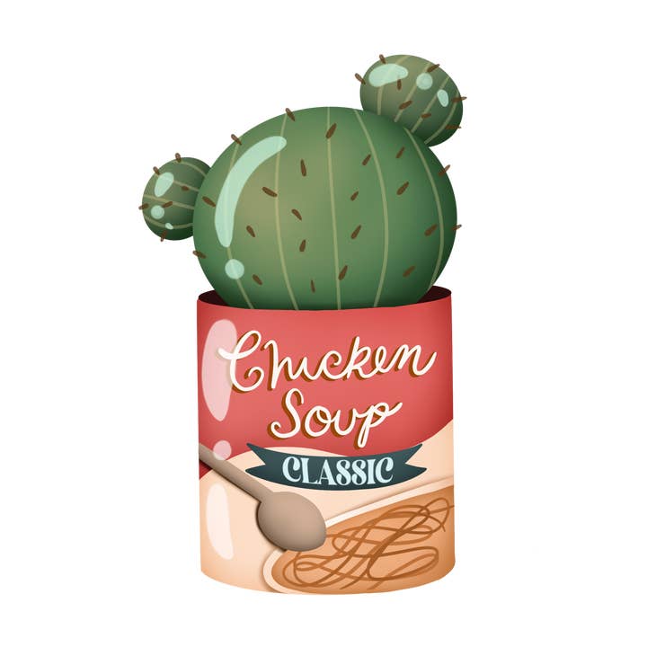Chicken Noodle Soup Sticker; Plant Sticker for wholesale by DoodlesbyIndy