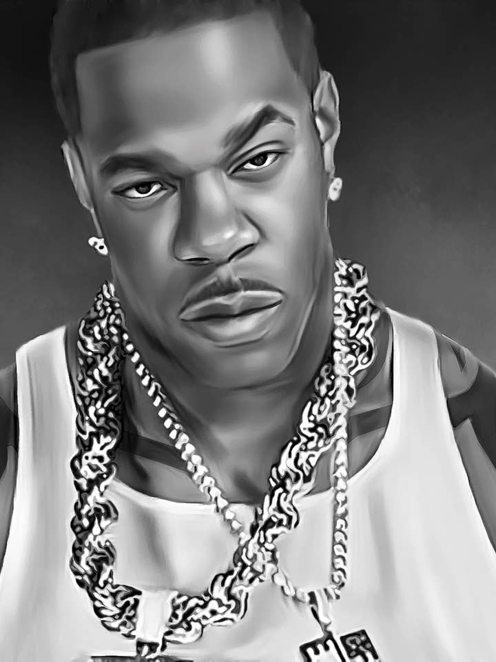 Busta Rimas por atacado de Wayne Flint Digital Portraits
