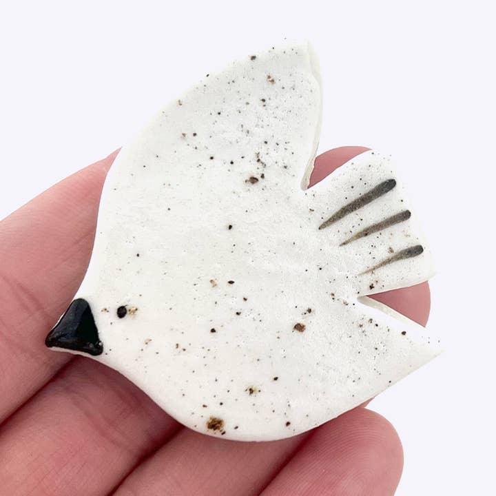 Broche de cerámica / Pin de solapa: Pájaro en bandada para venta al por mayor de Togetherness