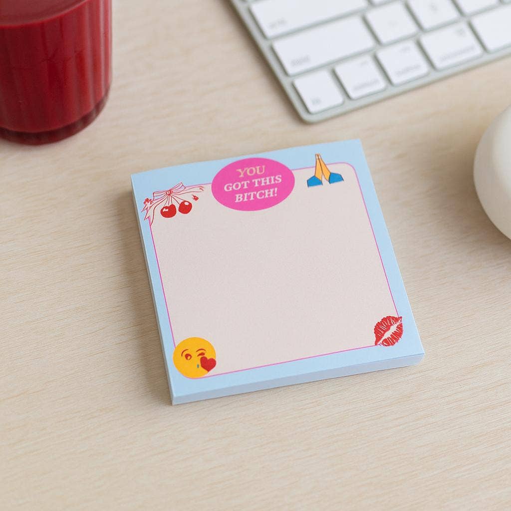 OhhhSoPeachy - Wholesale Sticky Notes - You Got This Bitch Sticky Notes, Funny Motivational Notepad, Desk Accessories for Women, Sassy Office Supplies, Cute Stationery1