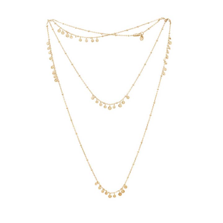 Cluster Disc Station Necklace for wholesale by GEMOUR