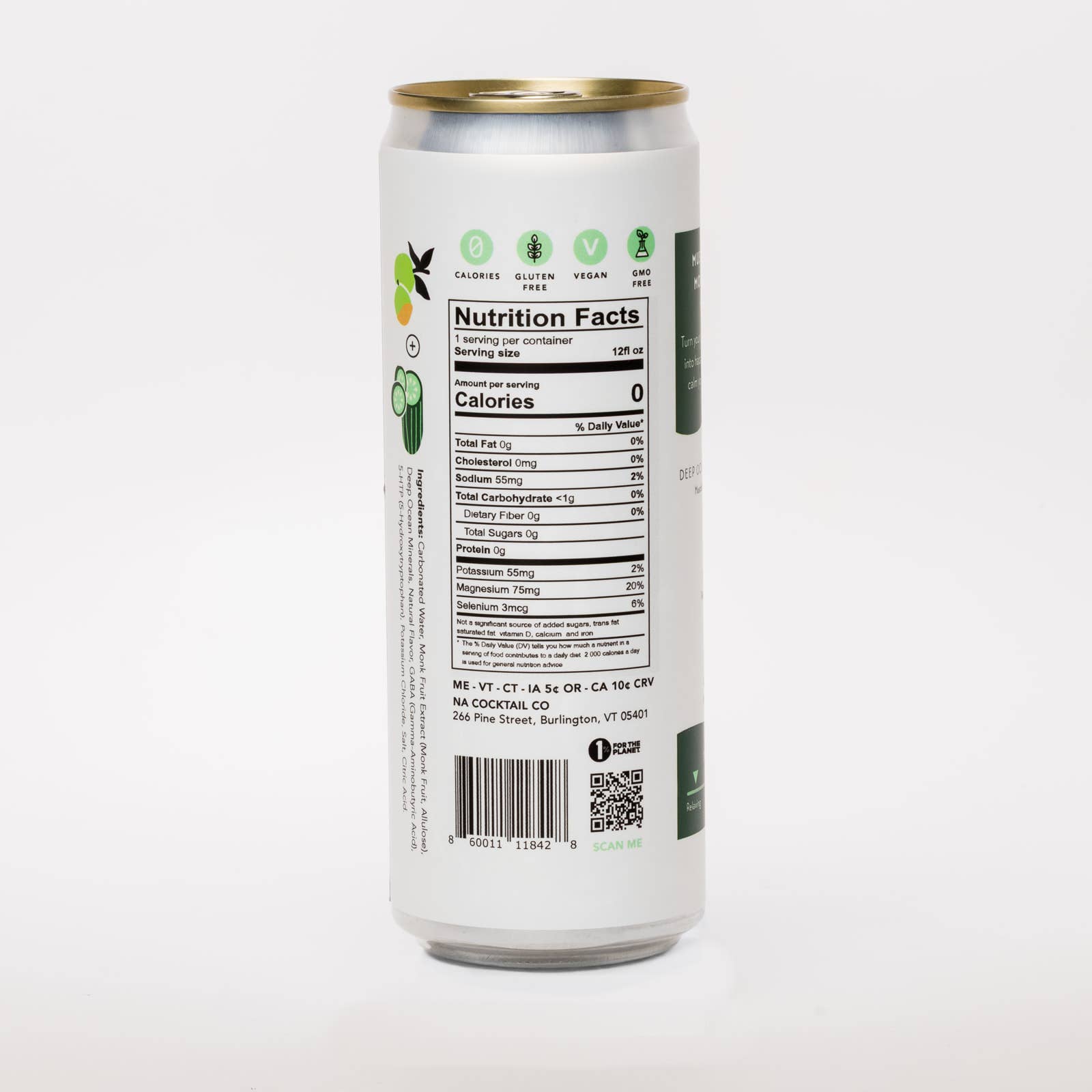 Guinep NA Cocktail Co - Vente Apéritifs sans alcool/mocktails - Cocktail Minéral Océanique NA au Concombre Guinep "RELAX"3