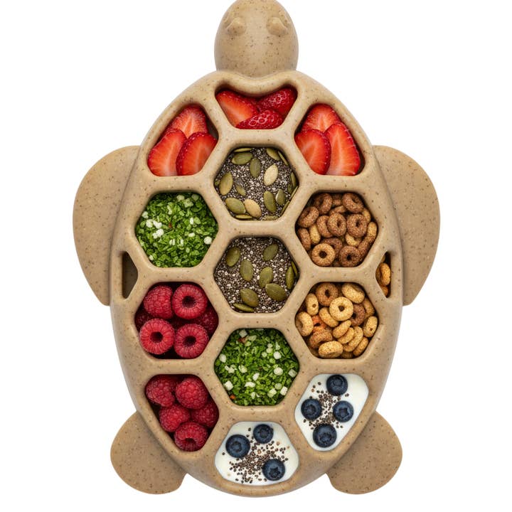 Juguete duradero para morder y enriquecer en forma de tortuga de nylon para venta al por mayor de SodaPup Dog Toys