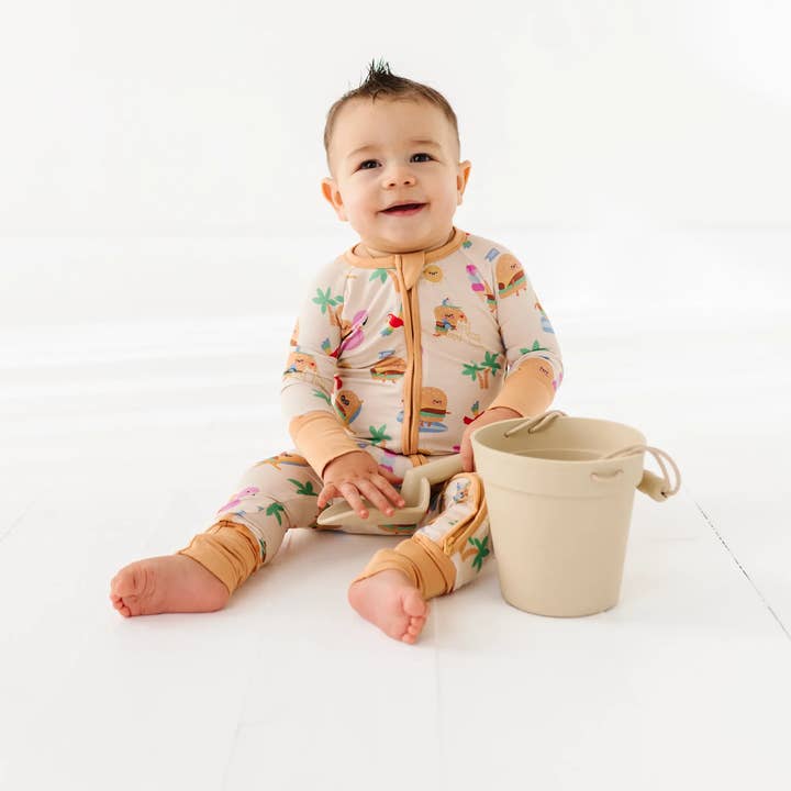 Kiki + Lulu - Vente Barboteuse – bébé - Grenouillères Convertibles Cheeseburger in Paradise4