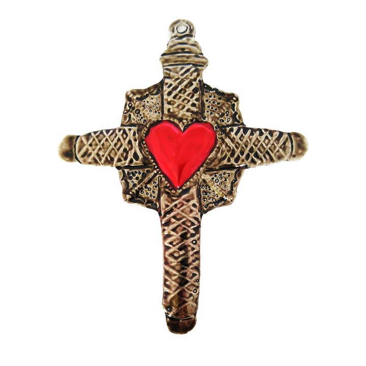 Tin Kors Med Hjerte for engroshandel hos Sedona Spirit