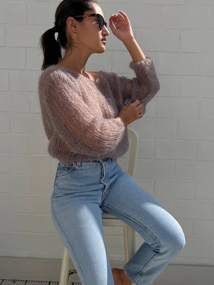 ROSYLEIA - Wholesale Knit Sweater - Women's - Delicate mohair sweater