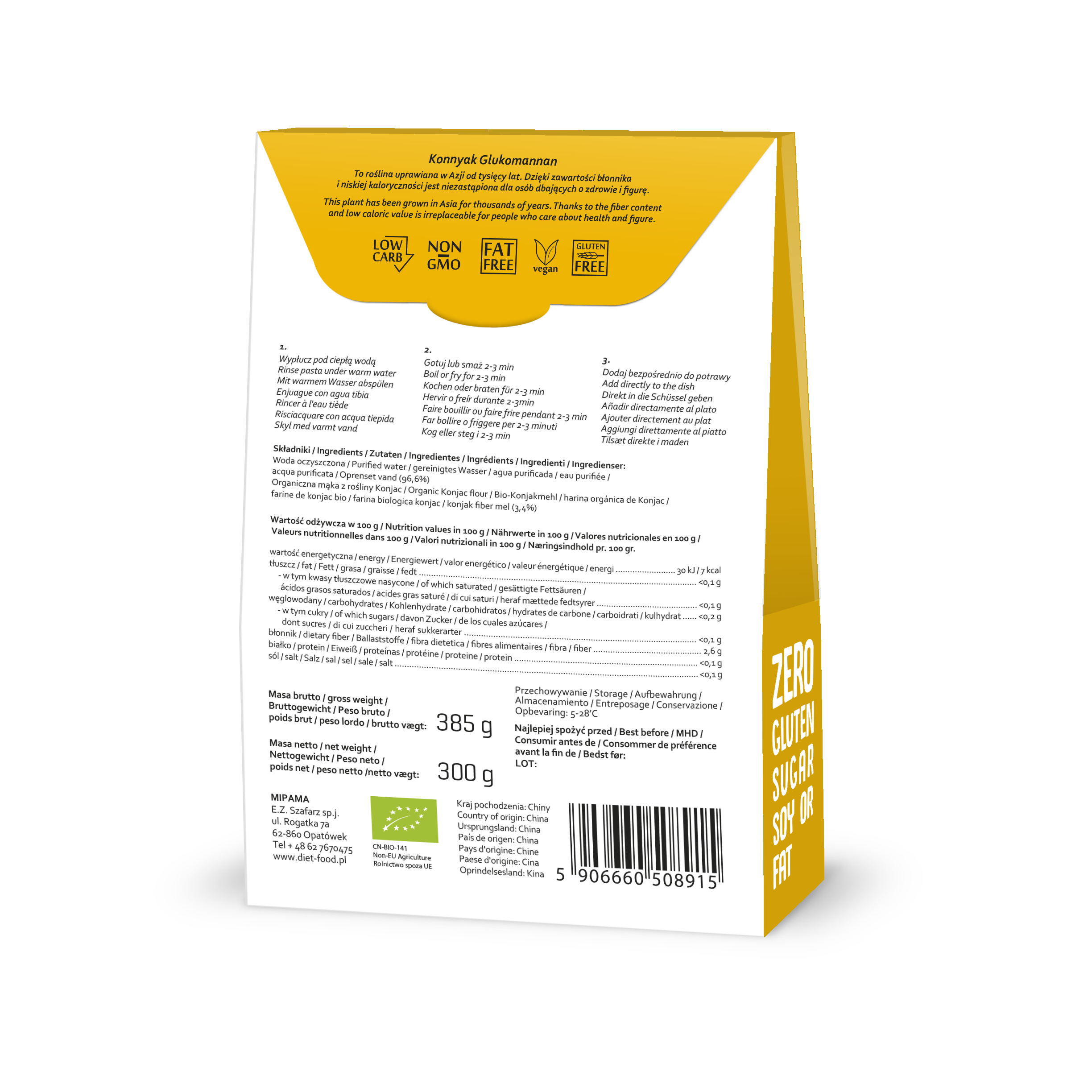 Diet Food - Wholesale Pasta - Bio Shirataki Konjac Pasta Spaghetti 385 g1