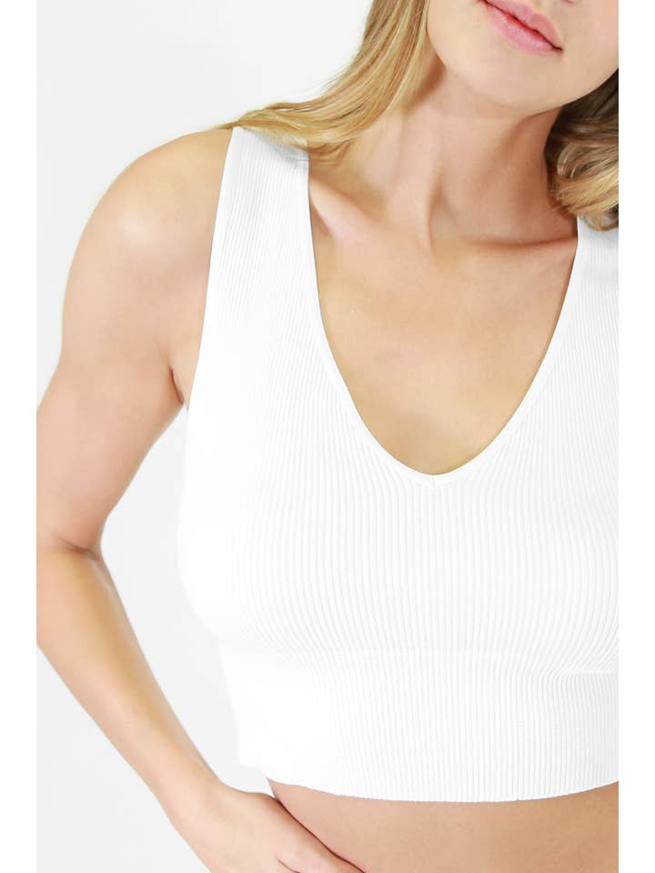 NIKIBIKI - Wholesale Knit Top - Women's - NS7829 - Plunge V-Neck Crop Top5