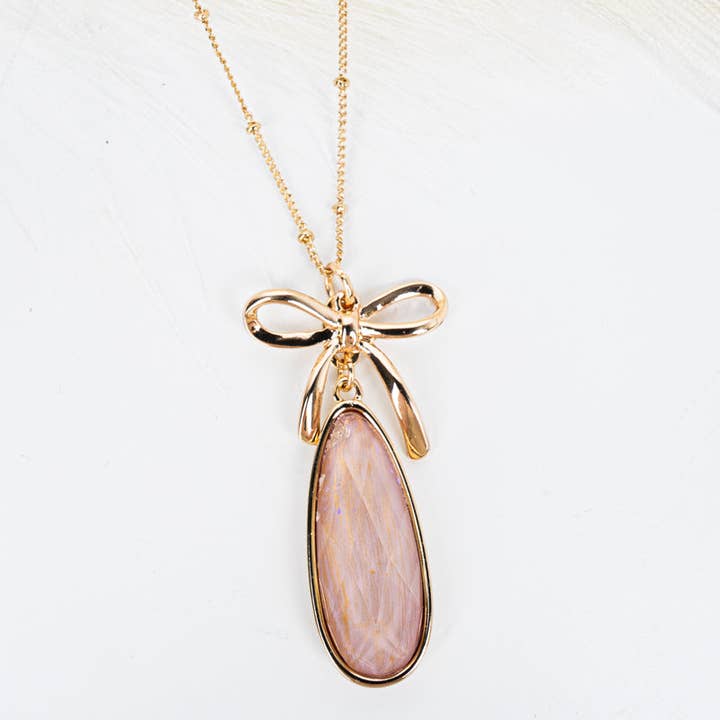 Wholesale Accessory Market - Wholesale Pendant/Charm Necklace - Crystal Avenue All Access Violet Teardrop Goldtone Necklace0