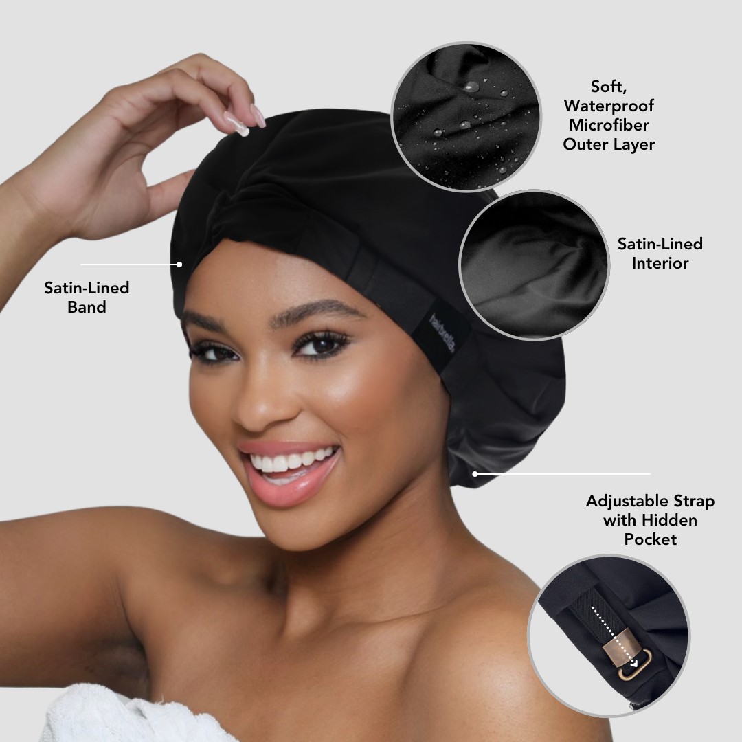 Hairbrella - Wholesale Showercap - Hairbrella Satin-Lined Waterproof, Adjustable Shower Cap11