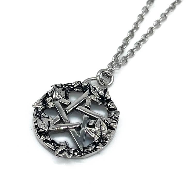 Mysticum Luna - Wholesale Pendant/Charm Necklace - Green Witch Pentacle Necklace