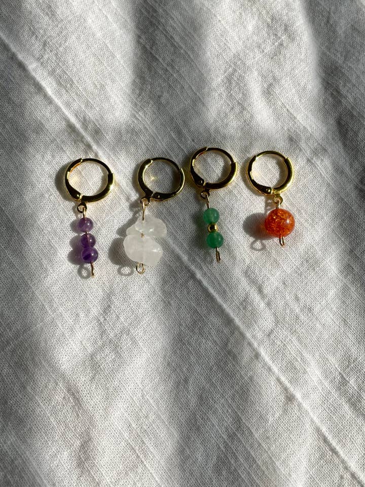 Colorful Mismatched Gold Earrings for wholesale by WellthyMama.Co