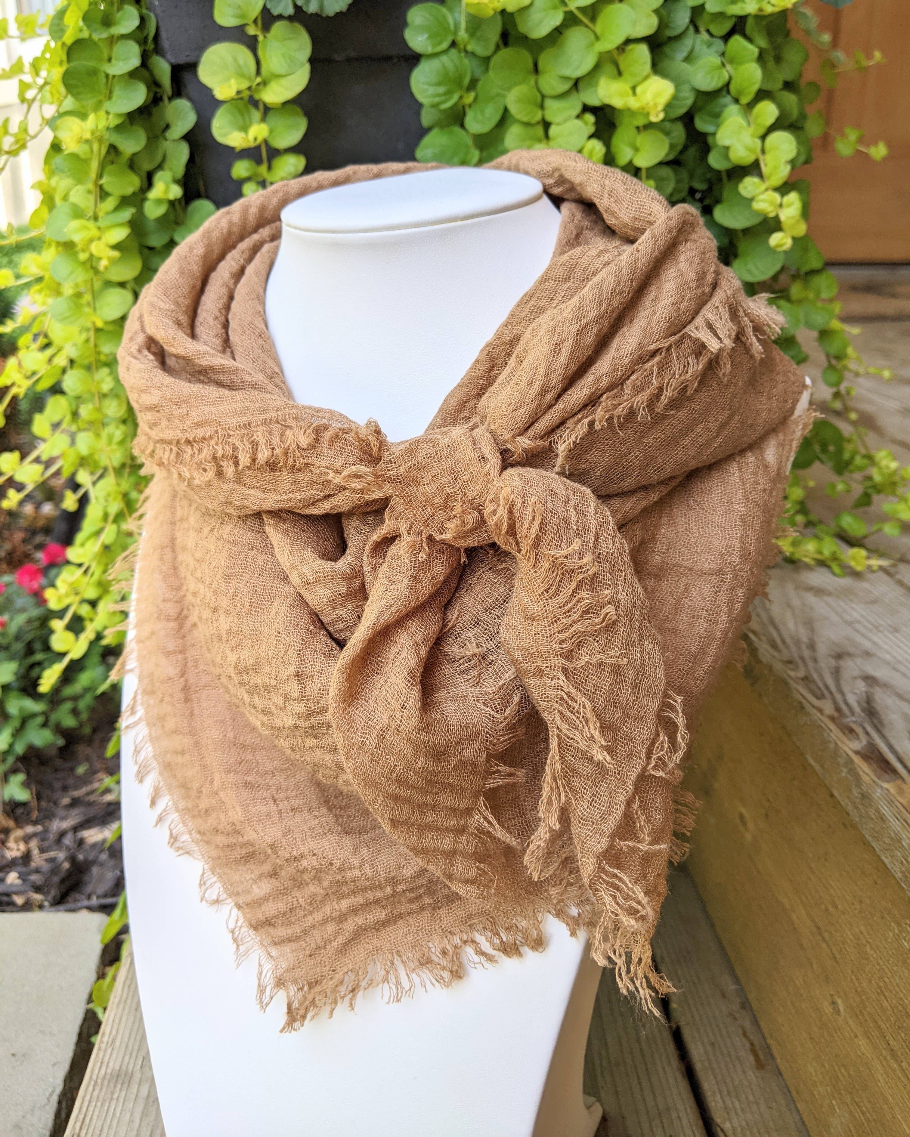 Multi Colored Gauze MYSTERY BOX Lightweight Square Scarves. Set of 10 for wholesale on Faire6