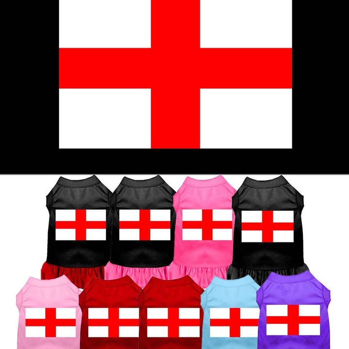 Pet Dress Screen Printed, "St. George's Cross" for wholesale by As You Wish Apparel
