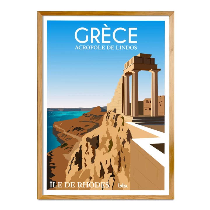 Greece Poster - Island of Rhodes for wholesale by Lotza