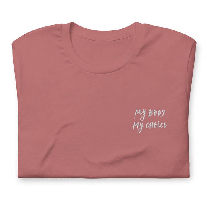Mijn lichaam mijn keuze geborduurd borst links voor wholesale door Merchbaendchen