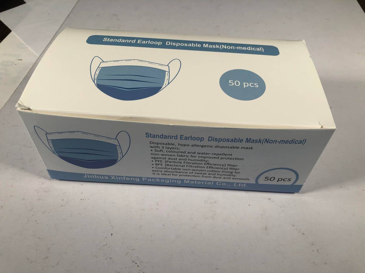 Buck Wholesale - Wholesale Protective Face Mask/Shield - 3-Ply Blue Disposable Face Masks (Pack of 50) - 52840