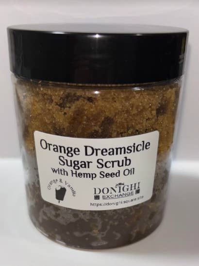 Dreamsicle Hemp Seed Oil Sugar Scrub for wholesale by Donighi Exchange