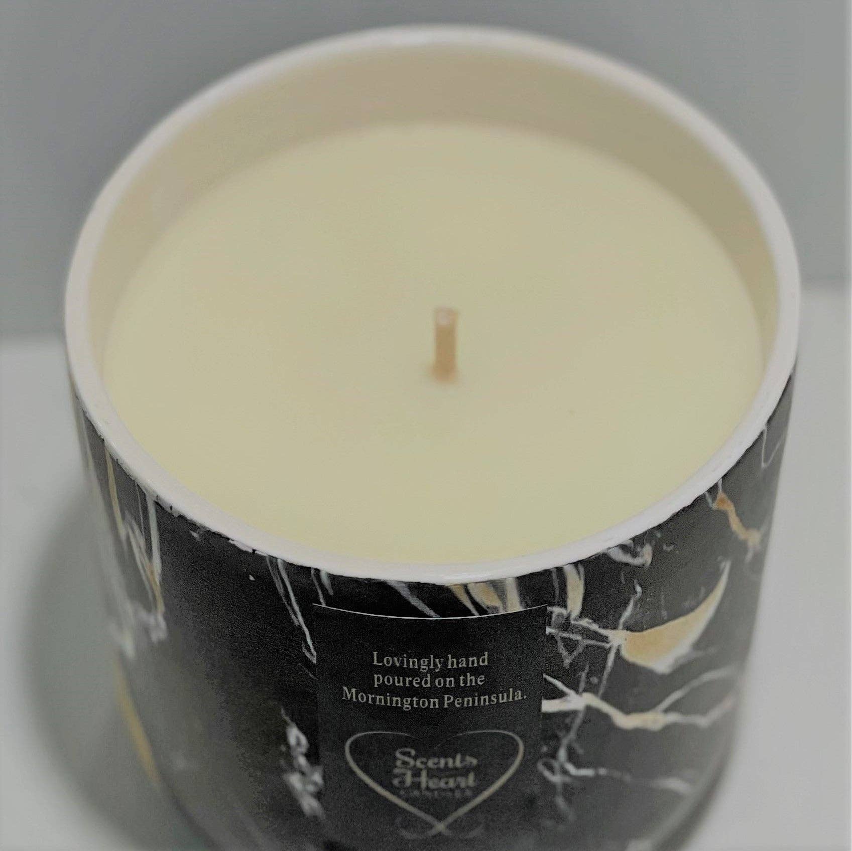 Scents From The Heart Candles - Wholesale Jar/Filled Candle - Sandalwood Lime Large Marble Candle 450g3