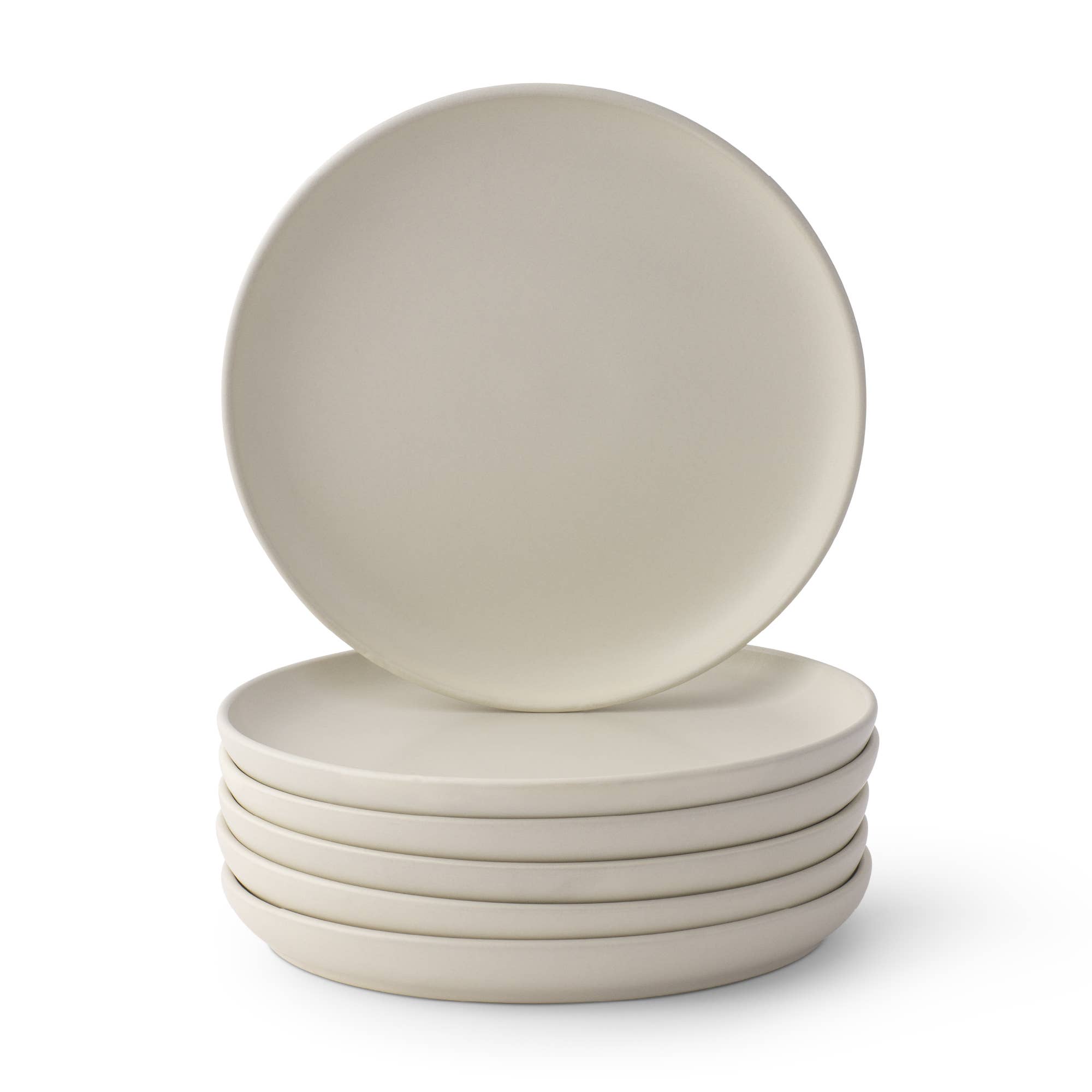 JoyJolt - Wholesale Borden - JoyJolt Mesa 6-delige saladeborden van steengoed, set van 8”0