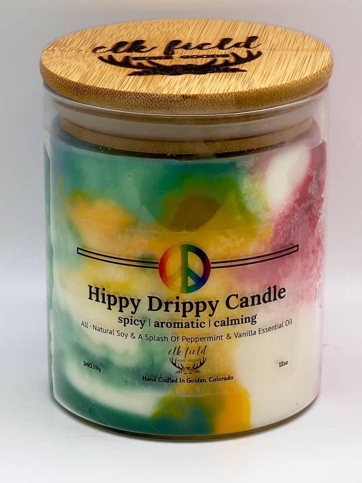 Bougie de soja Hippy Drippy pour la vente par Elk Field Home Goods