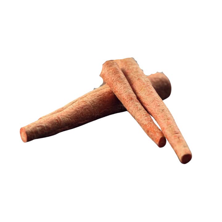 Single Ingredient Freeze Dried Whole Carrot Dog Chews for wholesale by Bear's Bites, LLC