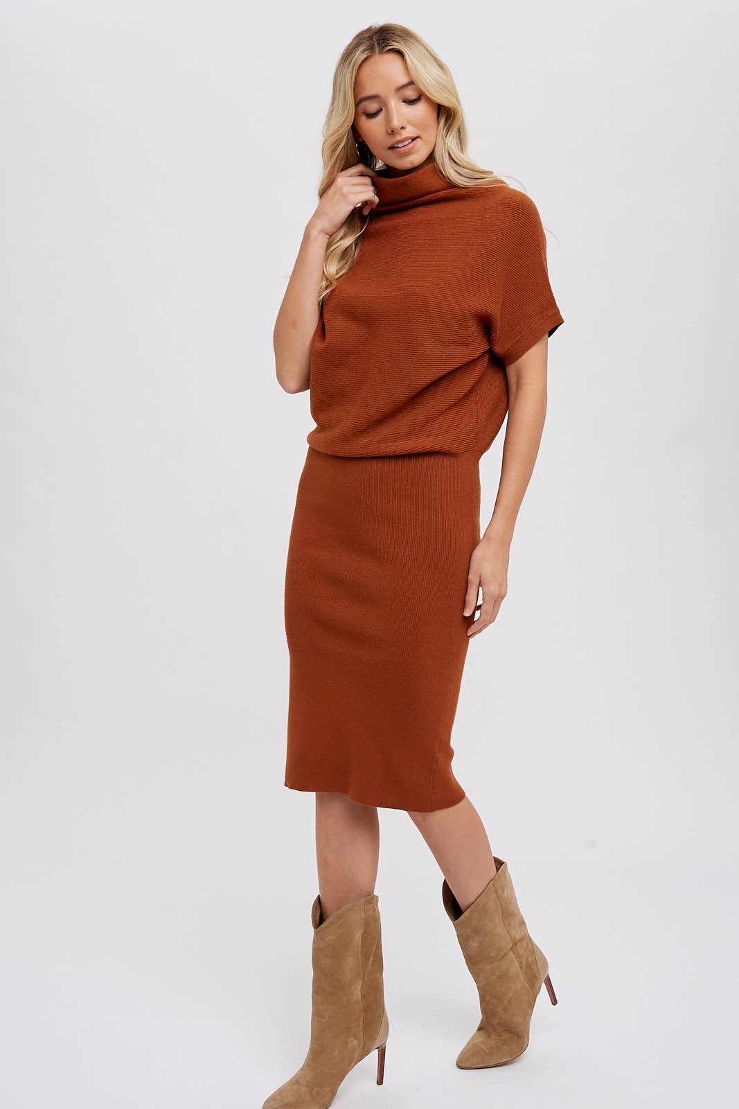 Bluivy - Wholesale Dress - Women's - SLOUCH NECK DOLMAN MIDI DRESS34